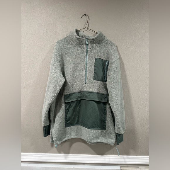 Aerie Offline Half Zip Pullover Sherpa Sweater - Picture 2 of 5